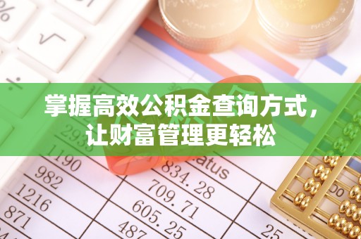 邢台掌握高效公积金查询方式，让财富管理更轻松