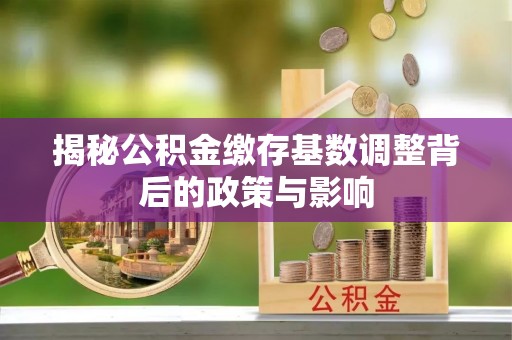邢台揭秘公积金缴存基数调整背后的政策与影响